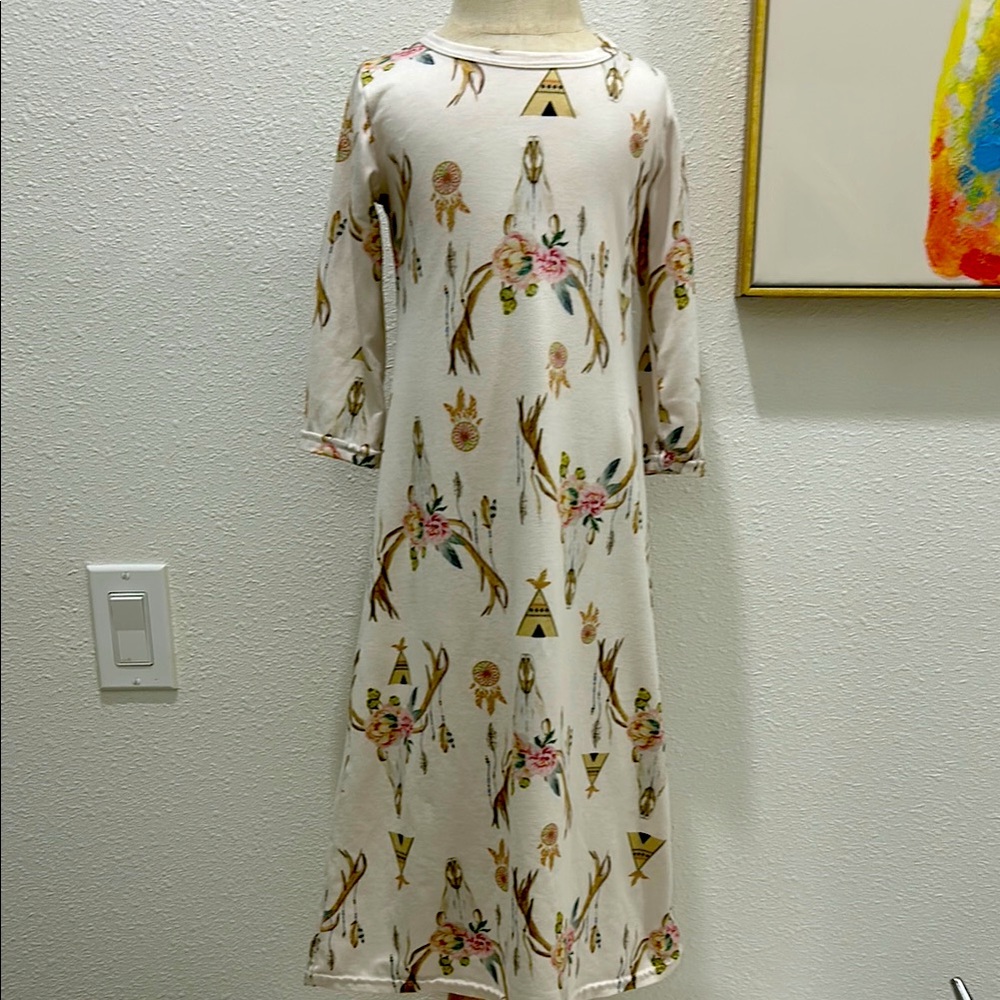 Baileys Blossoms Maxi dress /Teepees,  Feathers, Skulls & Flowers |Size 2T